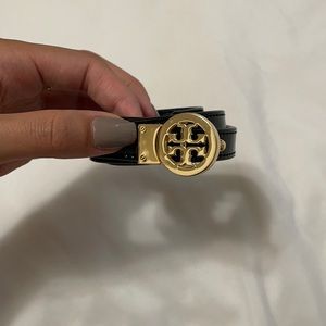 Tory Burch Shiny Black Belt